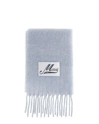 Marni Blue Scarf With Fringes