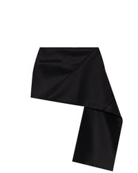 Courreges Black Satin Skirt