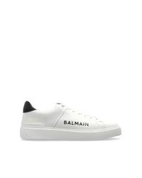 Balmain White "B-Court" Sports Shoes for men
