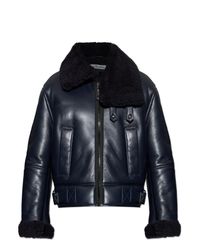 Acne Blue Lambskin Shearling Coat for men