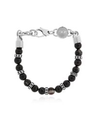 DIESEL White Bracelet With Stones for men