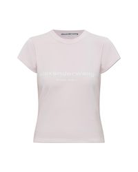 Alexander Wang Pink T-Shirt With Printed Logo