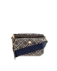 Tory Burch Blue Mini "T Monogram" Dog Bag