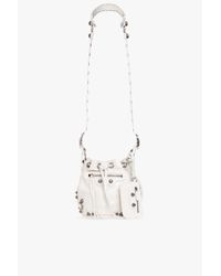 Balenciaga White 'le Cagole Xs' Bucket Bag