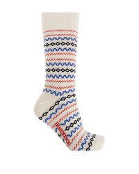 J.W. Anderson White Patterned Socks