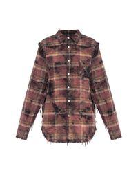 R13 Red Shirt With A Vintage Effect