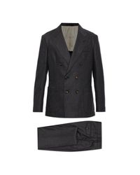 Eleventy Black Wool Suit for men