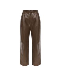Bottega Veneta Brown Leather Trousers