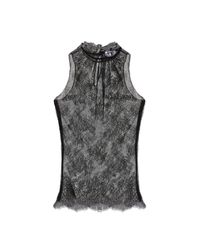 McQueen Black Lace Top