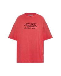 Acne Red T-Shirt With Logo