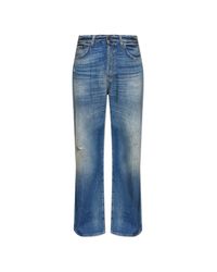 Acne Blue Vintage-Effect Jeans for men
