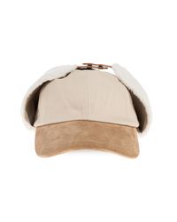 KENZO Natural Cap With Visor And Ear Flaps