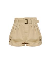 KENZO Natural Cotton Shorts With Belt