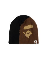 A Bathing Ape Black Cap With Logo for men