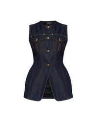 Versace Blue Denim Vest