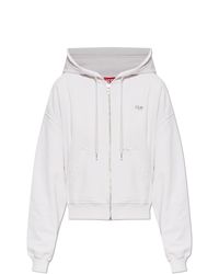 DIESEL White Sweatshirt 'F-Elycy-Crystals'