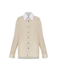 Bottega Veneta Natural Striped Pattern Shirt
