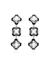 Givenchy White Earrings With Crystals