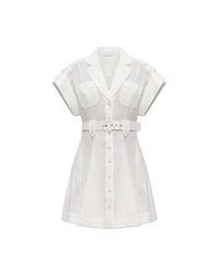 Zimmermann White Linen Dress With Belt
