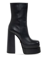 Versace Black Platform Ankle Boots