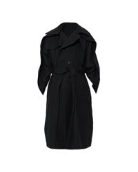 Issey Miyake Black Wool Coat With Belt