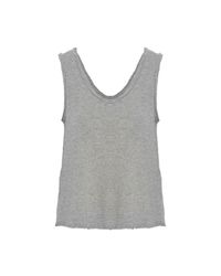 American Vintage Gray Top With Raw Finish