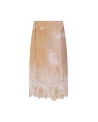 Fabiana Filippi White Silk Skirt