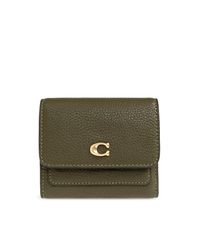 COACH Green Leather Wallet With Logo