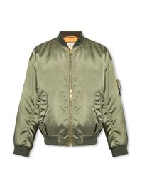 Gucci Green Satin Bomber Jacket for men
