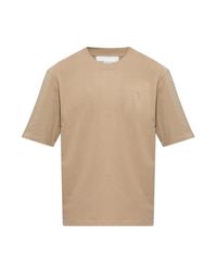 AMI Natural T-Shirt With Logo for men