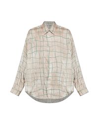 Acne White Checked Shirt for men