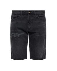 DIESEL 'thoshort' Denim Shorts in Black for Men - Lyst