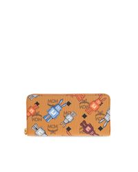 MCM Orange Wallet With Logo for men