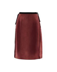 Maison Margiela Red Skirt With Pockets