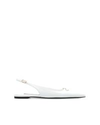 Dolce & Gabbana White Ballet Flats 'Lollo'