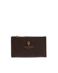 Kurt Geiger Brown Leather Folding Wallet
