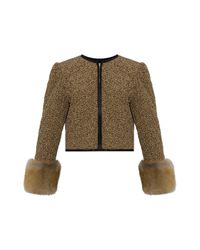 Valentino Garavani Green Jacket With Animal Motif