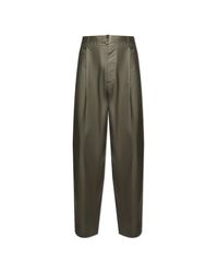 Acne Green Trousers With Logo for men