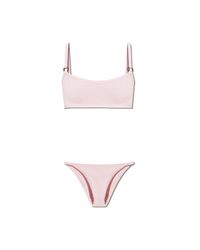 Hunza G Pink Two-Piece Swimsuit 'Iris'