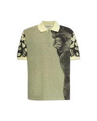 J.W. Anderson Green Polo Shirt With Print for men