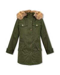MICHAEL Michael Kors Green Jacket With Faux-Fur Hood