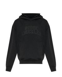 Moose Knuckles Black Hoodie "True North" for men