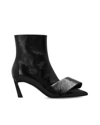 Givenchy Black Leather Ankle Boots With Heels