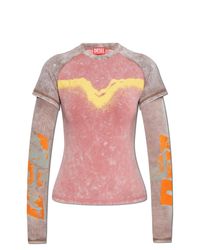 DIESEL Pink T-Shirt T-Ironica