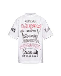 Balenciaga White T-shirt With Logo, for men
