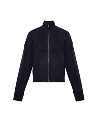 Tom Ford Blue Cardigan Made Of Combined Fabrics for men