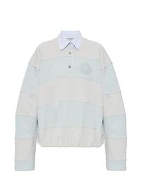 Acne White Long Sleeve Polo