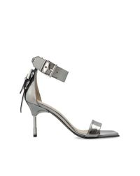 AllSaints White Heeled Sandals 'Noir'