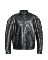 Balenciaga Black Leather Jacket for men