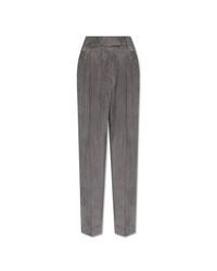 AllSaints Gray ‘Elle’ Pleat-Front Trousers